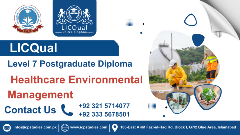 LICQual Level 7 Postgraduate Diploma in Healthcare Environmental Management 