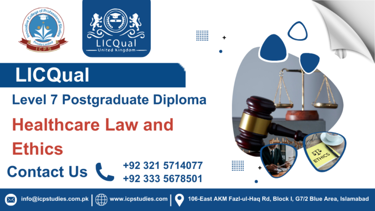 LICQual Level 7 Postgraduate Diploma in Healthcare Law and Ethics 