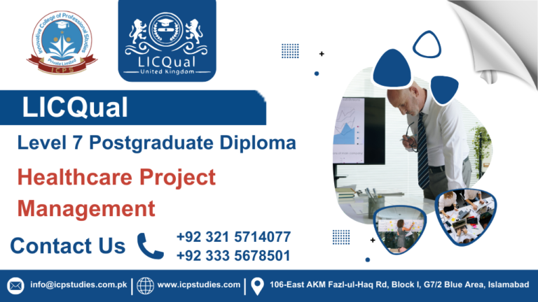 LICQual Level 7 Postgraduate Diploma in Healthcare Project Management