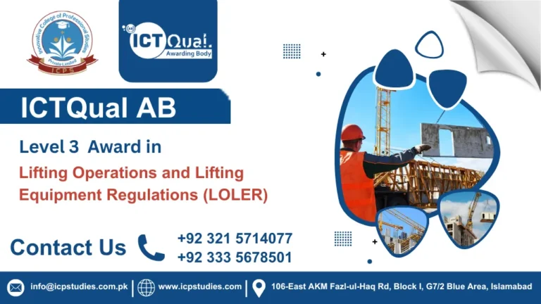 ICTQual AB Level 3 Award in Lifting Operations and Lifting Equipment Regulations (LOLER)