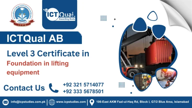 ICTQual AB Level 3 Certificate in Foundation in lifting equipment