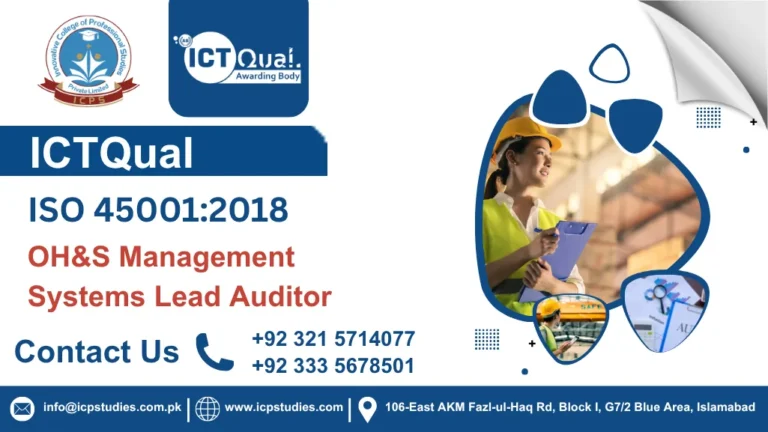 ICTQual ISO 45001:2018 OH&S Management Systems Lead Auditor