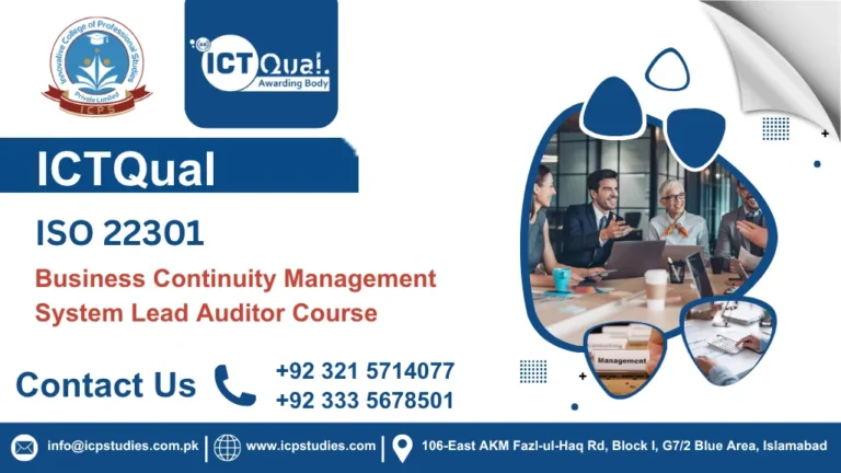 ICTQual ISO 22301 Business Continuity Management System Lead Auditor Course