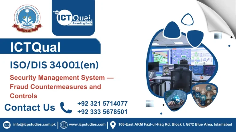 ICTQual ISO/DIS 34001(en) Security Management System — Fraud Countermeasures and Controls
