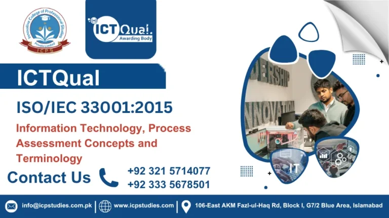 ICTQual ISO/IEC 33001:2015 Information Technology, Process Assessment Concepts and Terminology