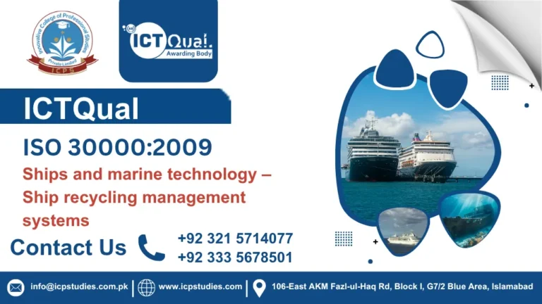 ISO 30000:2009 Ships and marine technology – Ship recycling management systems