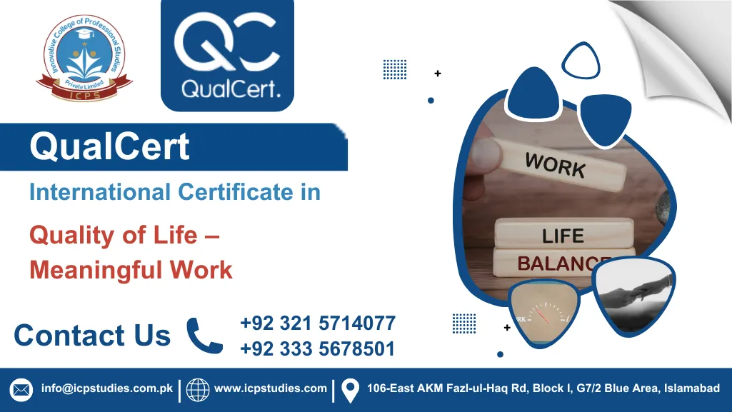 QualCert International Certificate in Quality of Life – Meaningful Work