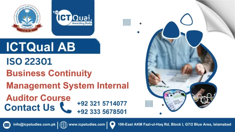 ICTQual ISO 22301 Business Continuity Management System Internal Auditor Course