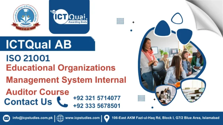 ICTQual ISO 21001 Educational Organizations Management System Internal Auditor Course