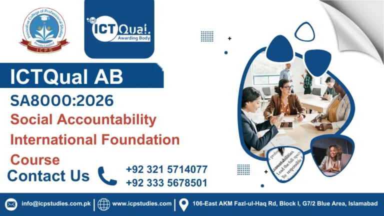 ICTQual SA8000:2026 Social Accountability International Foundation Course