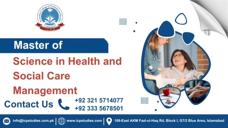 Master of Science in Health and Social Care Management – Advanced Route