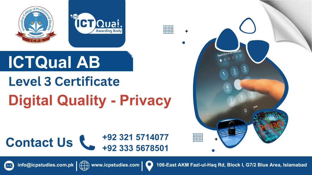 ICTQual AB Level 3 Certificate in Digital Quality -Privacy