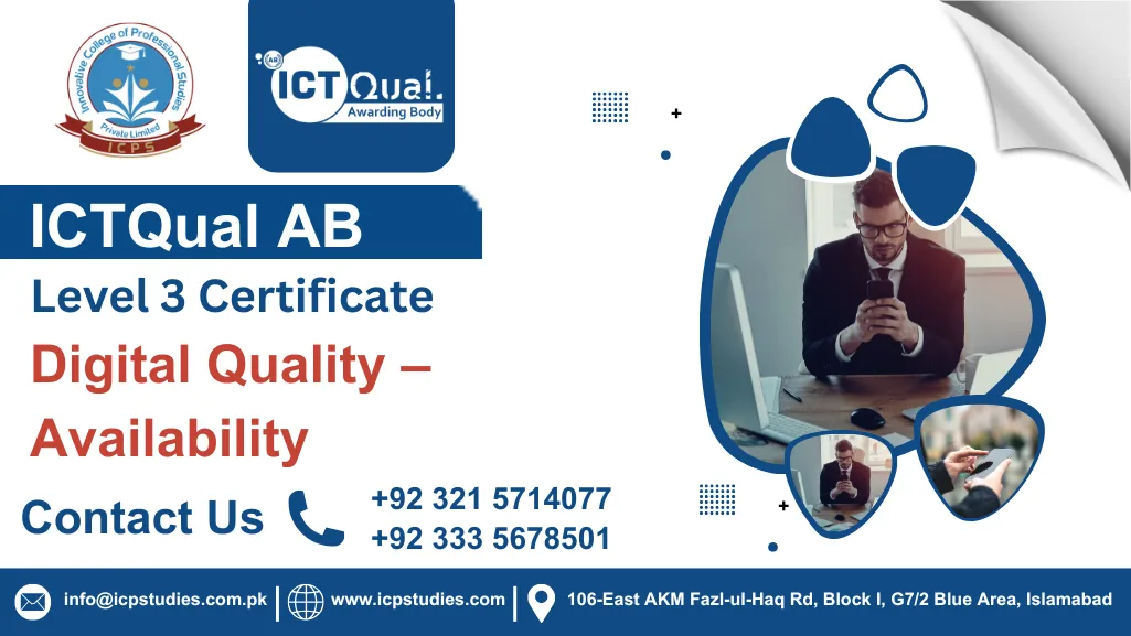 ICTQual AB Level 3 Certificate in Digital Quality – Availability