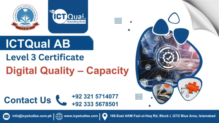 ICTQual AB Level 3 Certificate in Digital Quality – Capacity