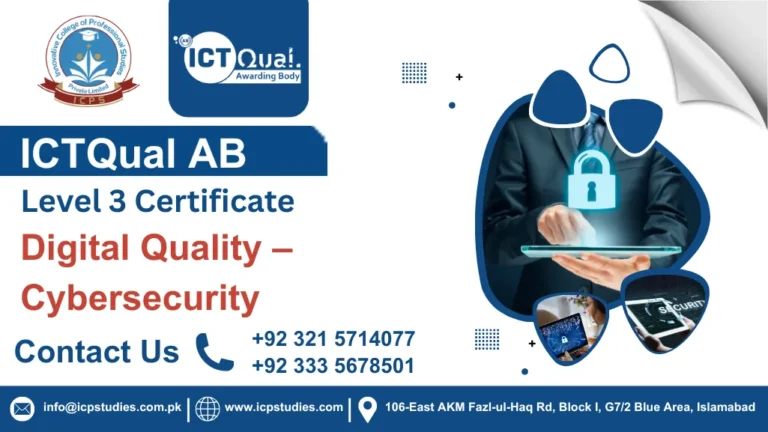 ICTQual AB Level 3 Certificate in Digital Quality – Cybersecurity