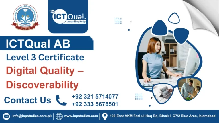 ICTQual AB Level 3 Certificate in Digital Quality – Discoverability