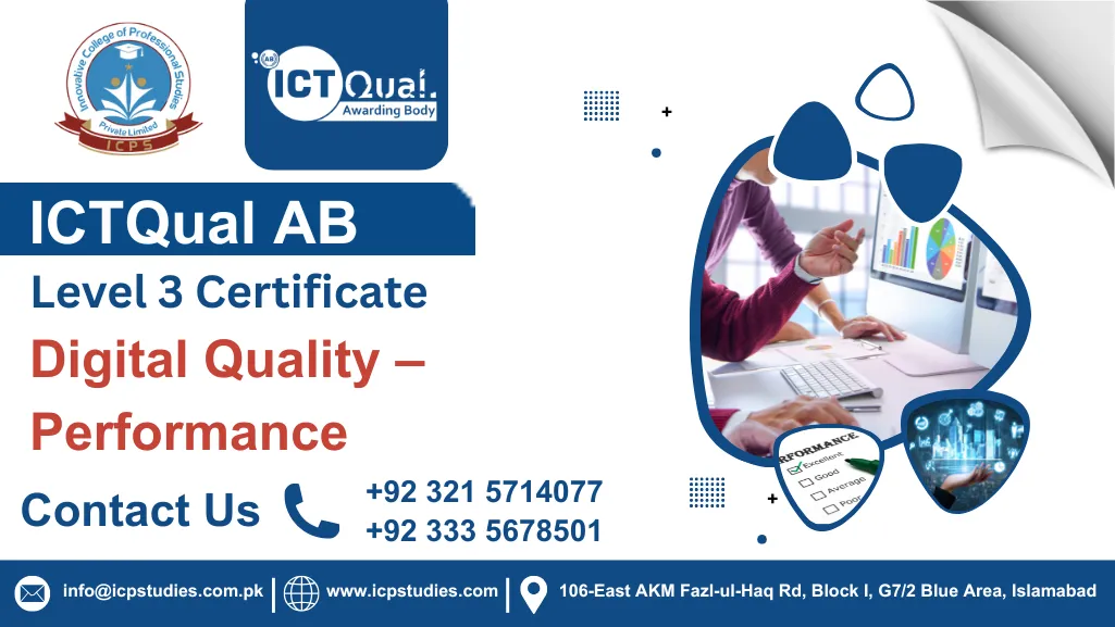 ICTQual AB Level 3 Certificate in Digital Quality – Performance