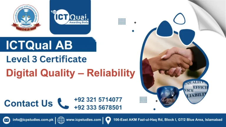 ICTQual AB Level 3 Certificate in Digital Quality – Reliability