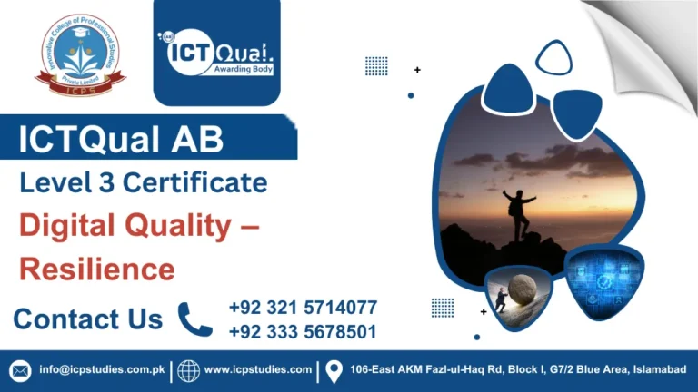 ICTQual AB Level 3 Certificate in Digital Quality – Resilience
