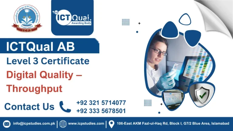 ICTQual AB Level 3 Certificate in Digital Quality – Throughput