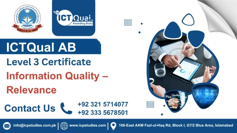 ICTQual AB Level 3 Certificate in Information Quality – Relevance