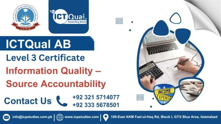ICTQual AB Level 3 Certificate in Information Quality – Source Accountability