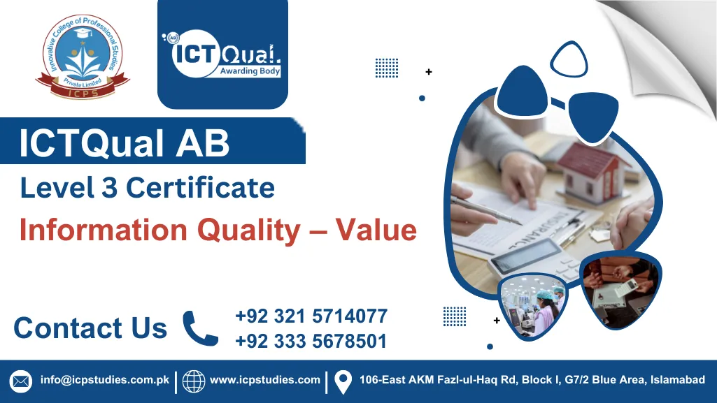 ICTQual AB Level 3 Certificate in Information Quality – Value