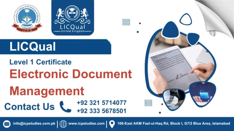 LICQual Level 1 Certificate in Electronic Document Management