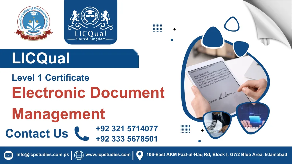 LICQual Level 1 Certificate in Electronic Document Management