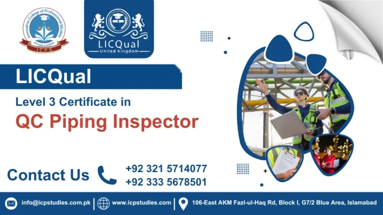 LICQual Level 3 Certificate in QC Piping Inspector