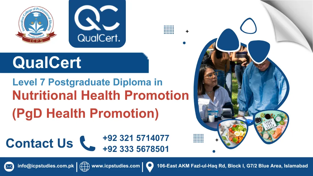 QualCert Level 7 Postgraduate Diploma in Nutritional Health Promotion (PgD Health Promotion)