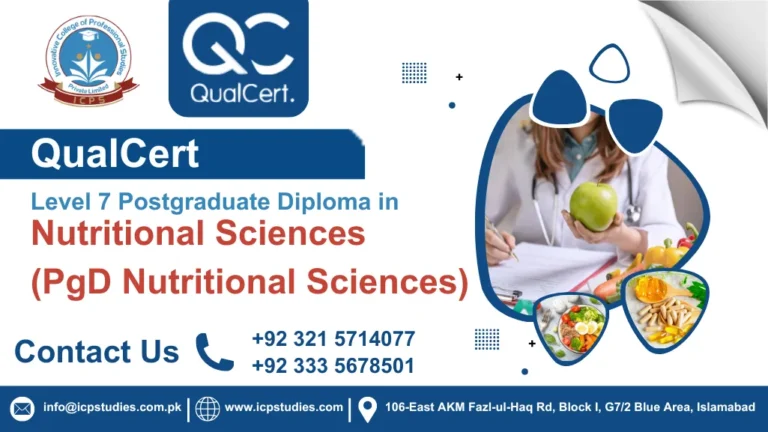 QualCert Level 7 Postgraduate Diploma in Nutritional Sciences (PgD Nutritional Sciences)