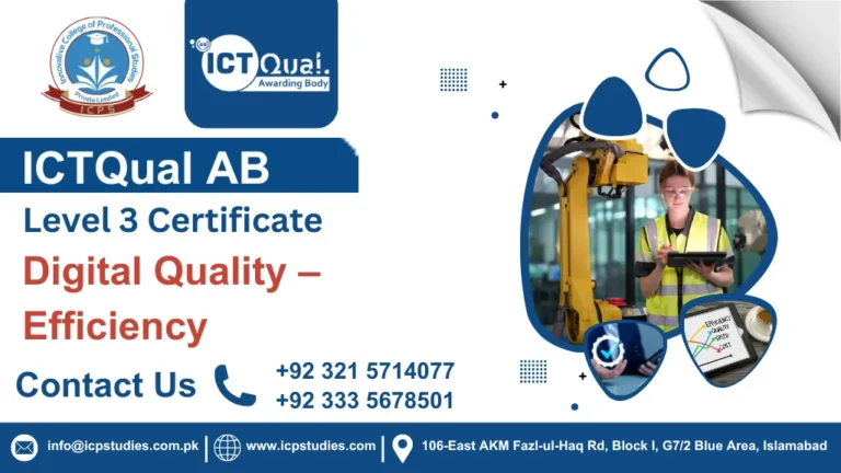 ICTQual AB Level 3 Certificate in Digital Quality – Efficiency