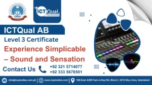 ICTQual AB Level 3 Certificate in Experience Simplicable – Sound and Sensation