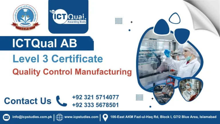 ICTQual AB Level 3 Certificate in Quality Control Manufacturing