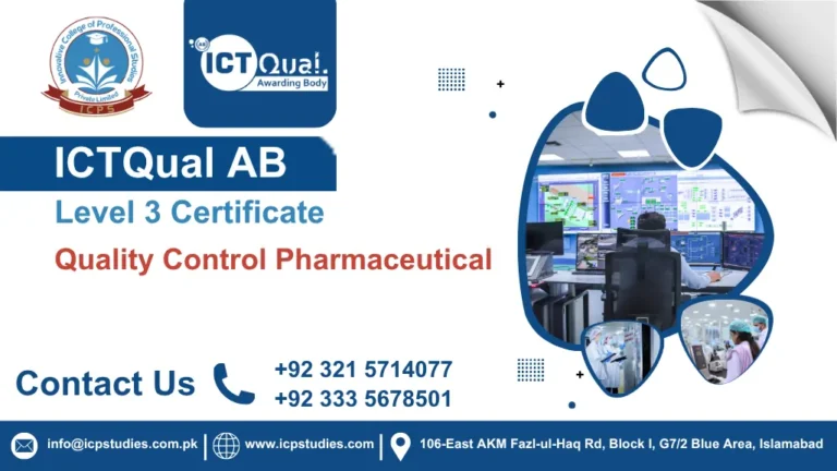 ICTQual AB Level 3 Certificate in Quality Control Pharmaceutical
