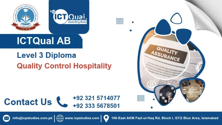 ICTQual AB Level 3 Diploma in Quality Control Hospitality