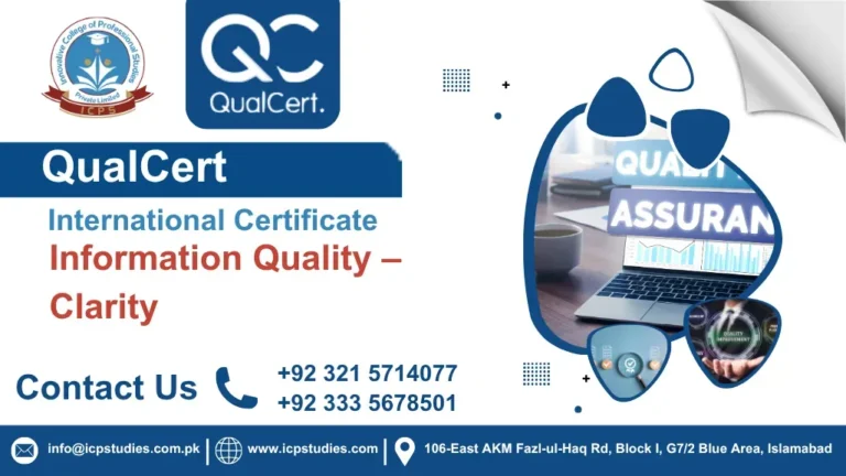 QualCert International Certificate in Information Quality – Clarity