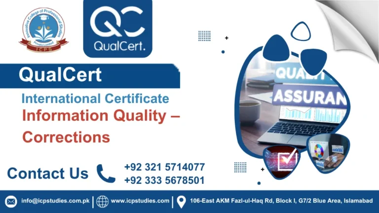 QualCert International Certificate in Information Quality – Corrections