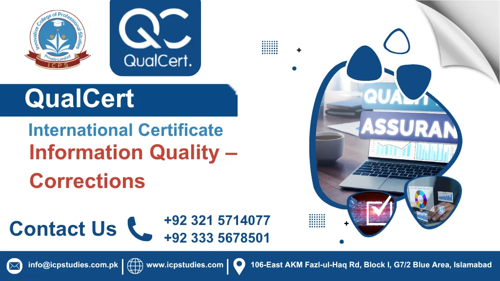 QualCert International Certificate in Information Quality – Corrections