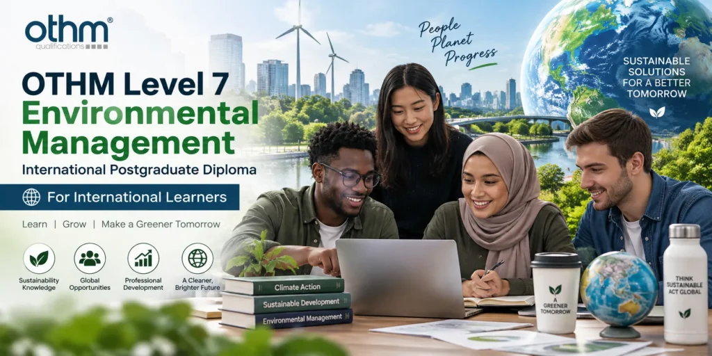 OTHM Level 7 International Postgraduate Diploma in Environmental Management for International Learners