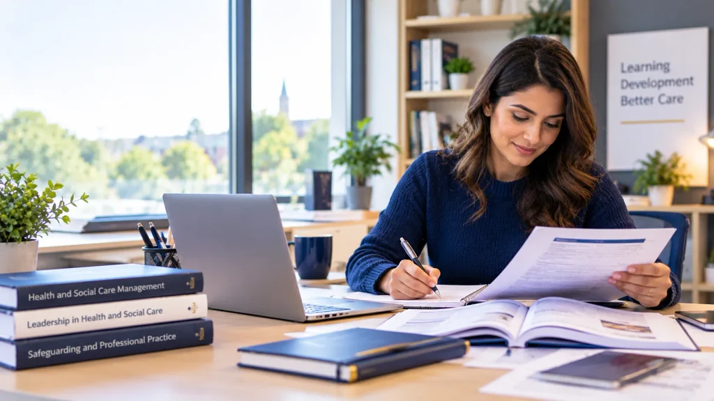 OTHM Level 5 Diploma in Health and Social Care Management: A Complete Guide for Learners 4 Focused Study in a Bright Workspace