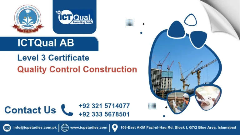ICTQual AB Level 3 Certificate in Quality Control Construction