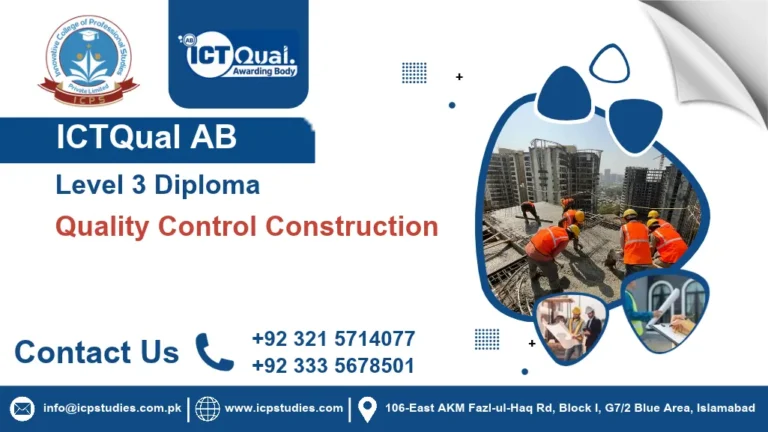 ICTQual AB Level 3 Diploma in Quality Control Construction course