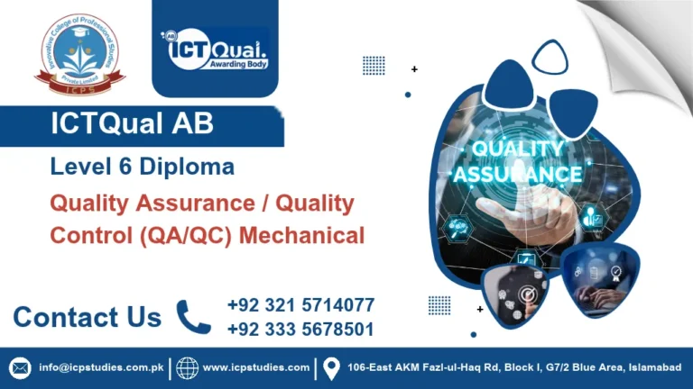 ICTQual AB Level 6 Diploma in Quality Assurance / Quality Control (QA/QC) Mechanical